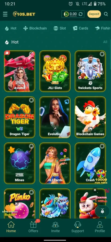 10S Bet Game Download